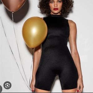 15. 🔥 Skims All in One Shine Mock Neck Mid Thigh Onesie Disco nwt Medium